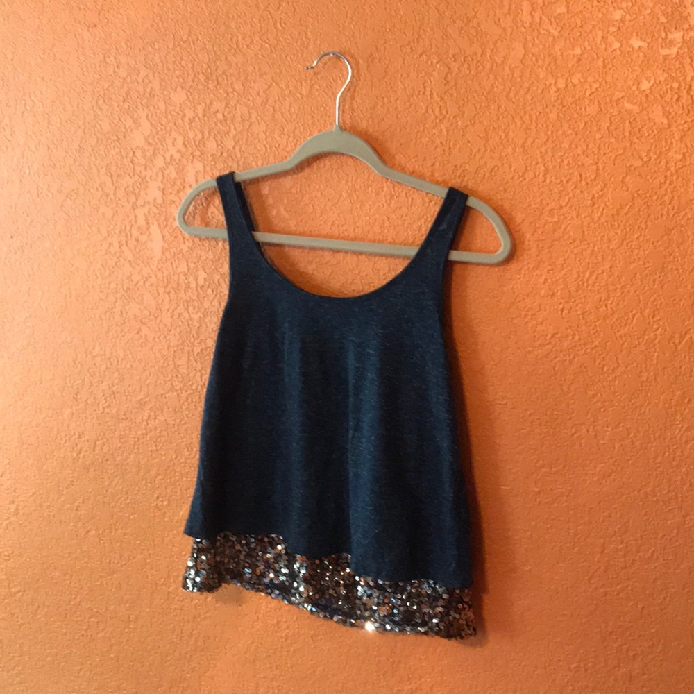 Sequined tank top